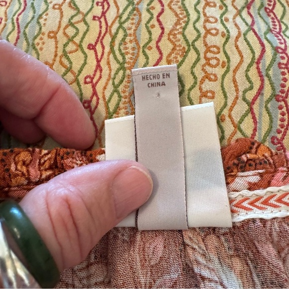 Knox Rose Brown/Orange Midi/Maxi Dress with Floral Design Size Large - Picture 7 of 9